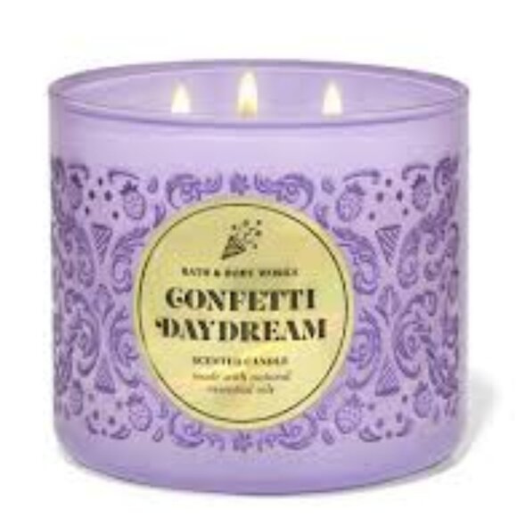 Bath & body Works 3- wick candles Confetti Daydream - Picture 1 of 4